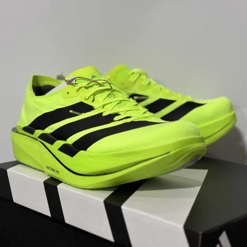 Adidas 5th generation running shoes in fluorescent green